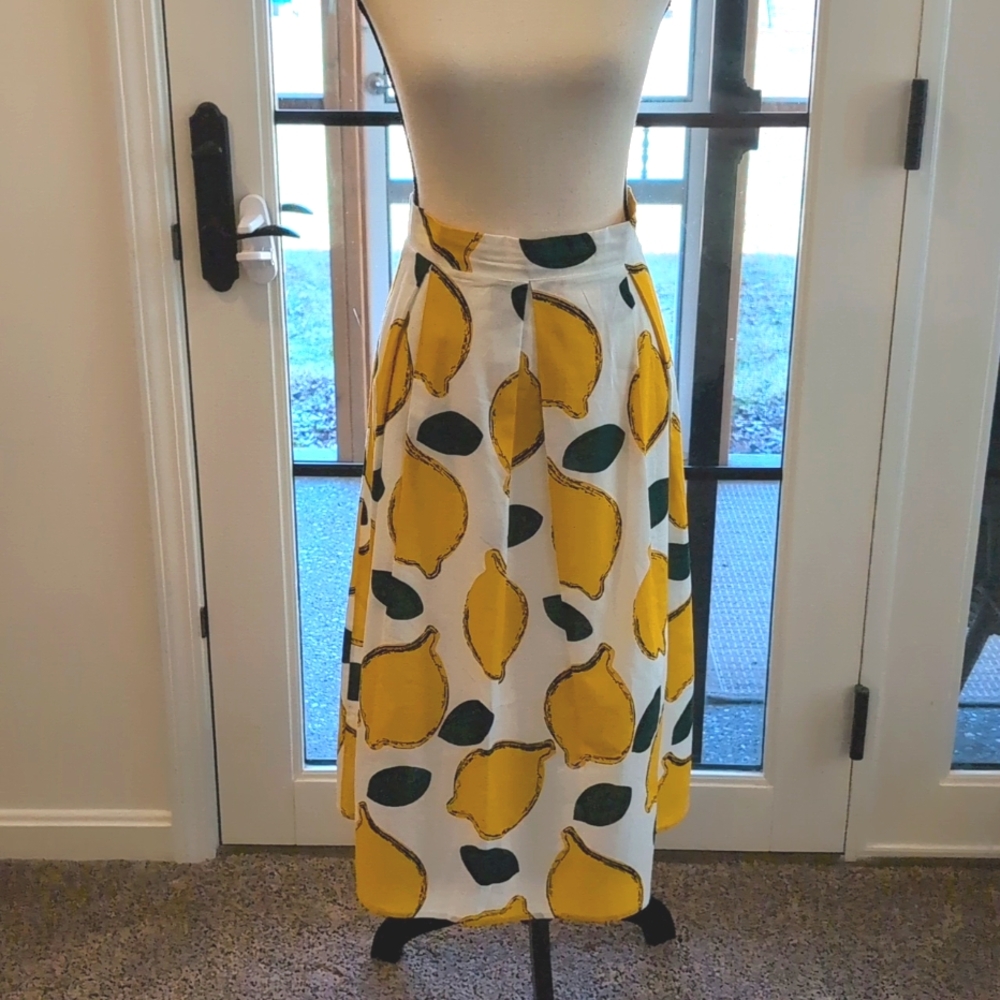 Chicwish A-line Lemon Skirt Size L